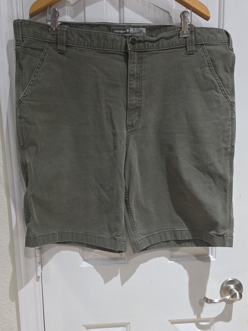 Carhartt Men's Olive Green Work Shorts Size 42